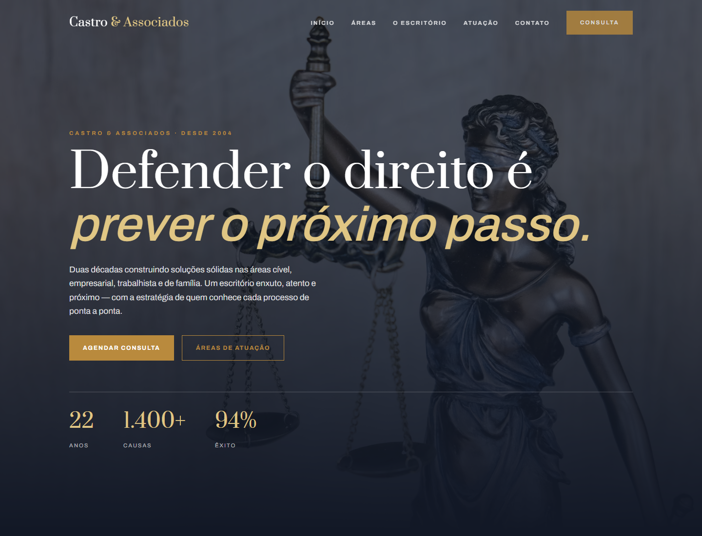 Projeto conceitual Castro Advocacia